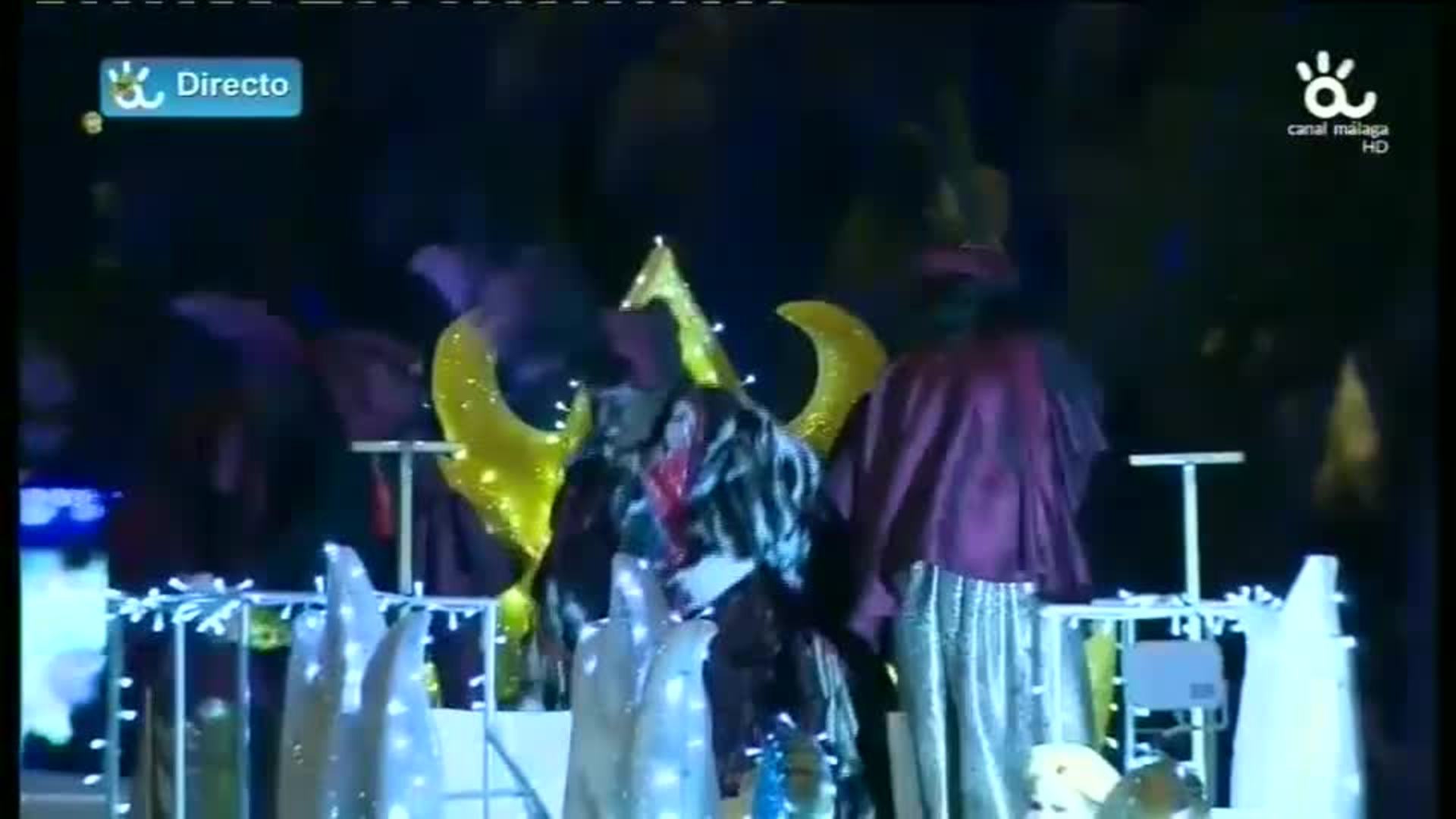 Cabalgata de Reyes de Málaga: comitiva del rey Baltasar