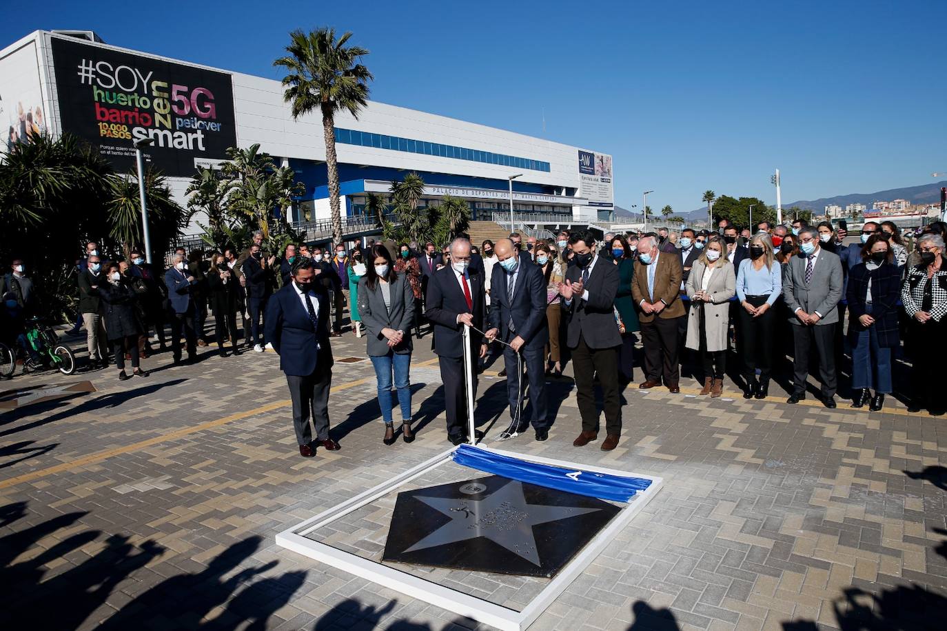 El galardón queda para el recuerdo de un modo físico en la calzada de la calle Alicia Larrocha, junto al Martín Carpena y el estadio Ciudad de Málaga 