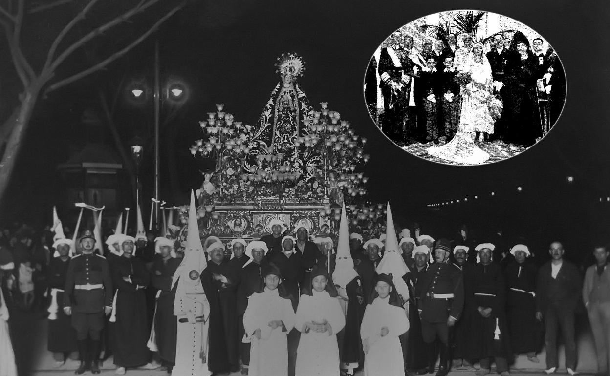 La Marquesa Viuda de Aldama, con 'toilette' negra y hermosas perlas, asiste a la boda de su nieta María de Ussía y Díez Ulzurrun.
