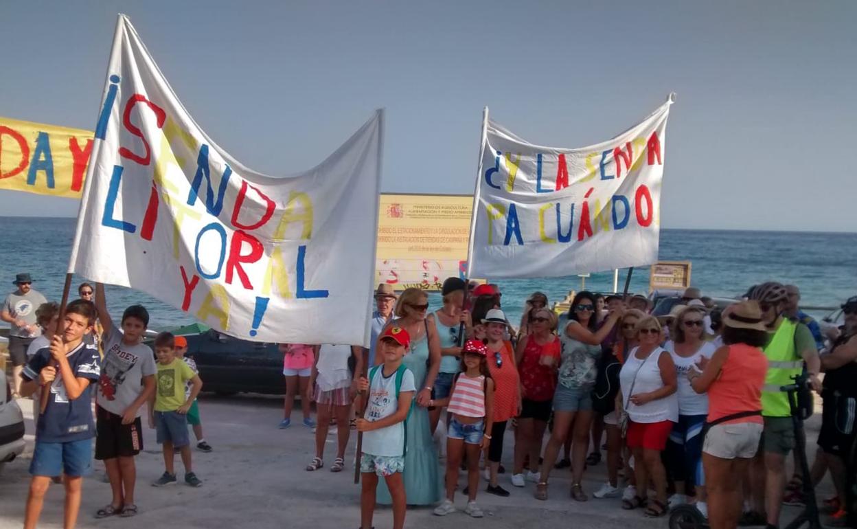 Imagen de una de las protestas vecinales organizadas antes de la pandemia del Covid-19. 