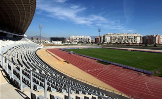 Panorámica del Estadio Ciudad de Málaga. 