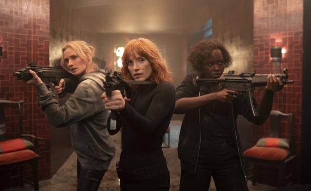 Diane Kruger, Jessica Chastain y Lupita Nyong'o en 'Agentes 355'.