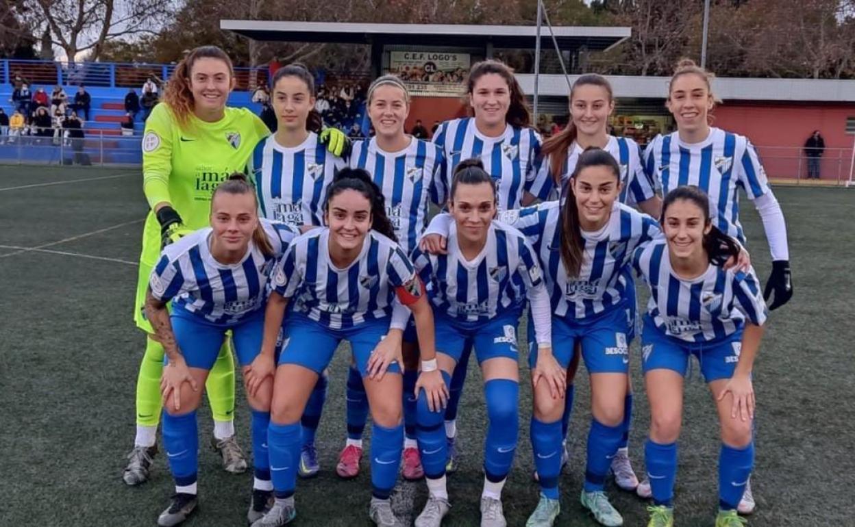 Once inicial del Málaga ante La Cañada. 
