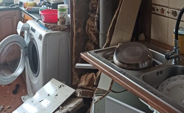 Imagen de la vivienda donde se ha registrado la explosión