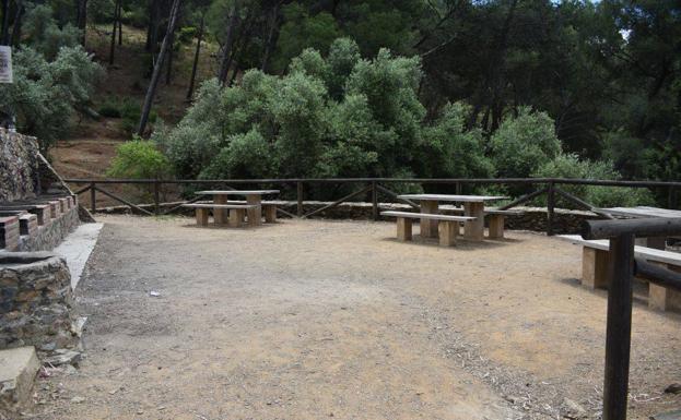 Equipamiento del área de El Cerrado, en los Montes de Málaga.