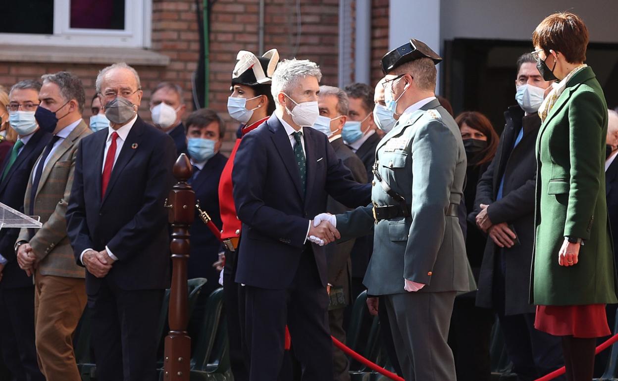 Roberto Blanes con el ministro Marlaska. 