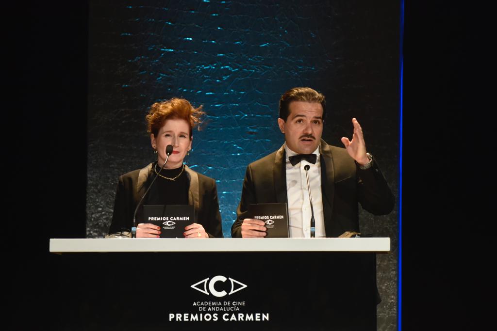 El actor Antonio Banderas recibe el Premio Carmen de Honor en el Teatro Cervantes de su tierra