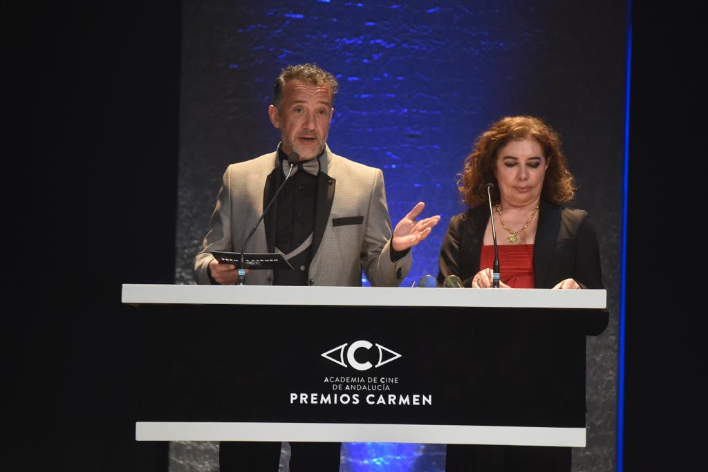 El actor Antonio Banderas recibe el Premio Carmen de Honor en el Teatro Cervantes de su tierra