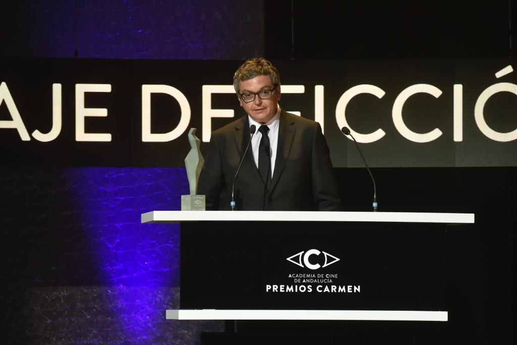 El actor Antonio Banderas recibe el Premio Carmen de Honor en el Teatro Cervantes de su tierra