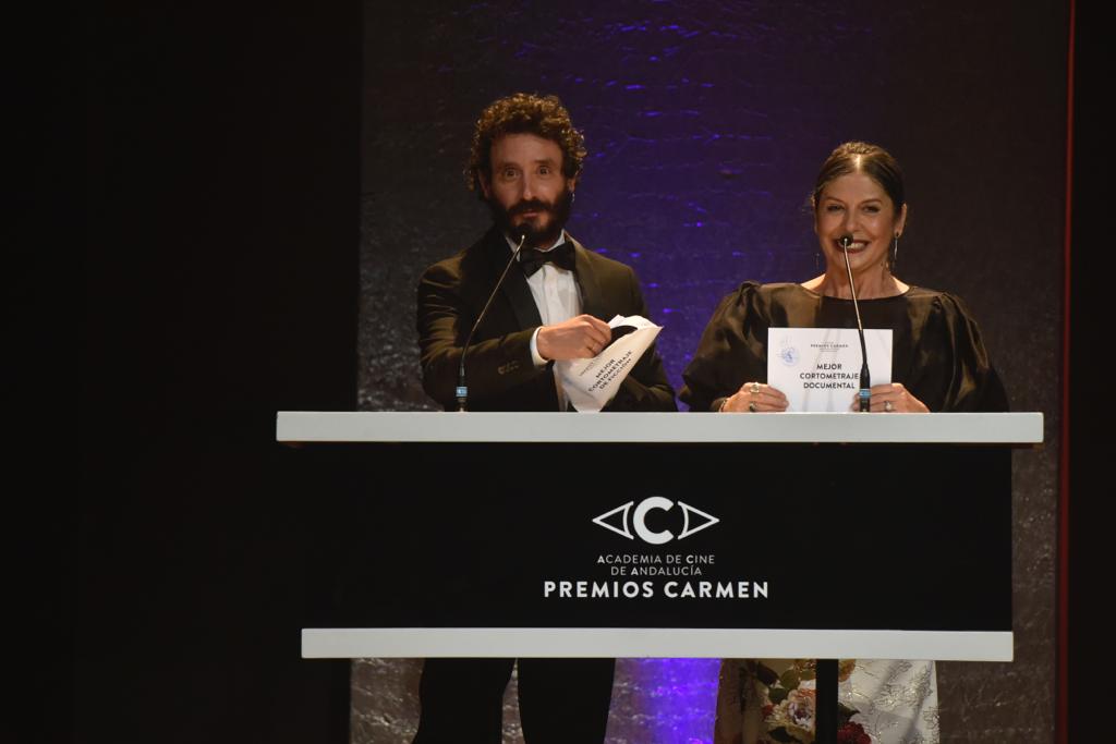 El actor Antonio Banderas recibe el Premio Carmen de Honor en el Teatro Cervantes de su tierra