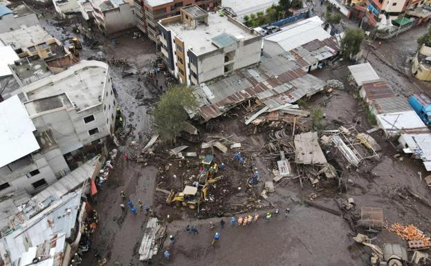 Imagen de la zona afectada tras las fuertes precipitaciones.