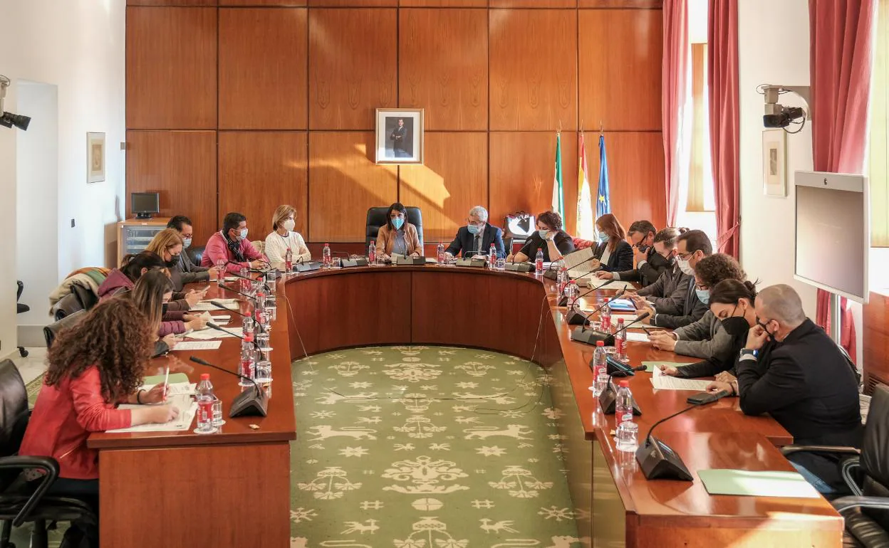 Junta de Portavoces celebrada este miércoles en el Parlamento.