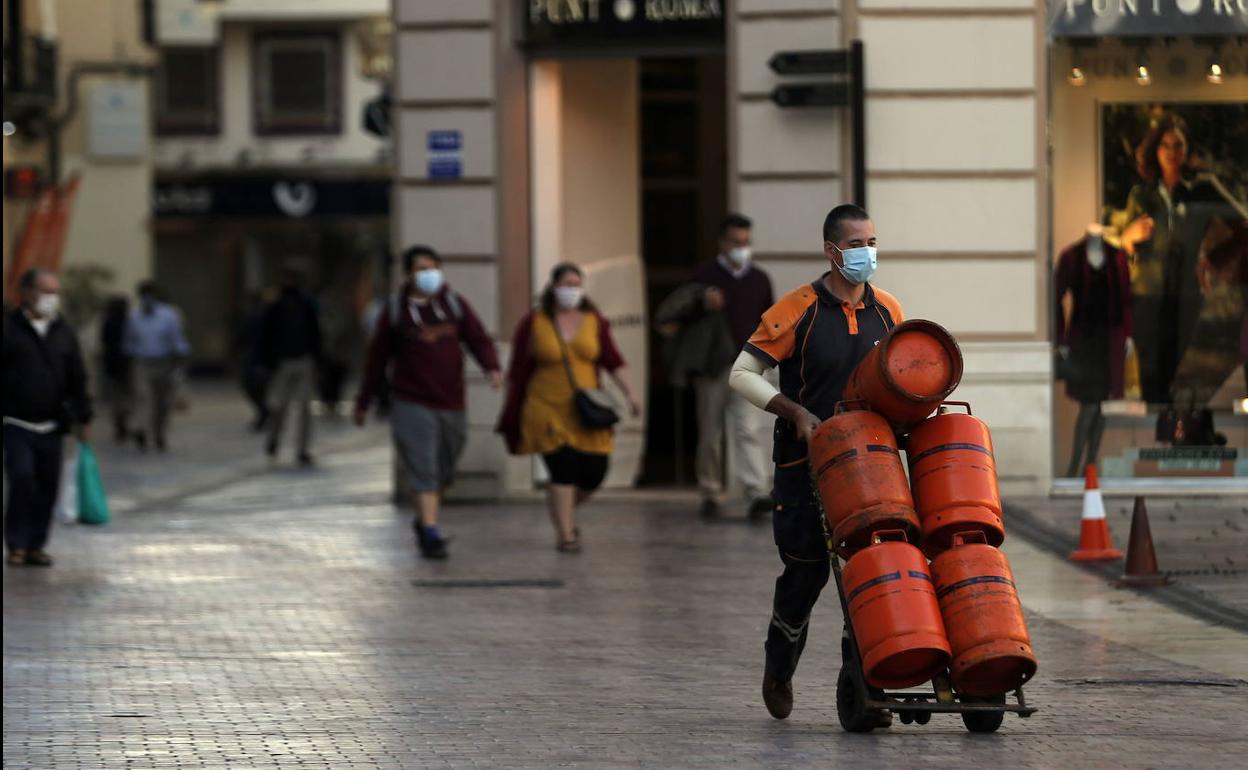 Repartidor de butano en Málaga.