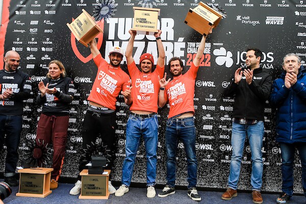 Fotos: Lucas Chianca and Maya Gabeira, triunfadores en las olas gigantes de Nazaré