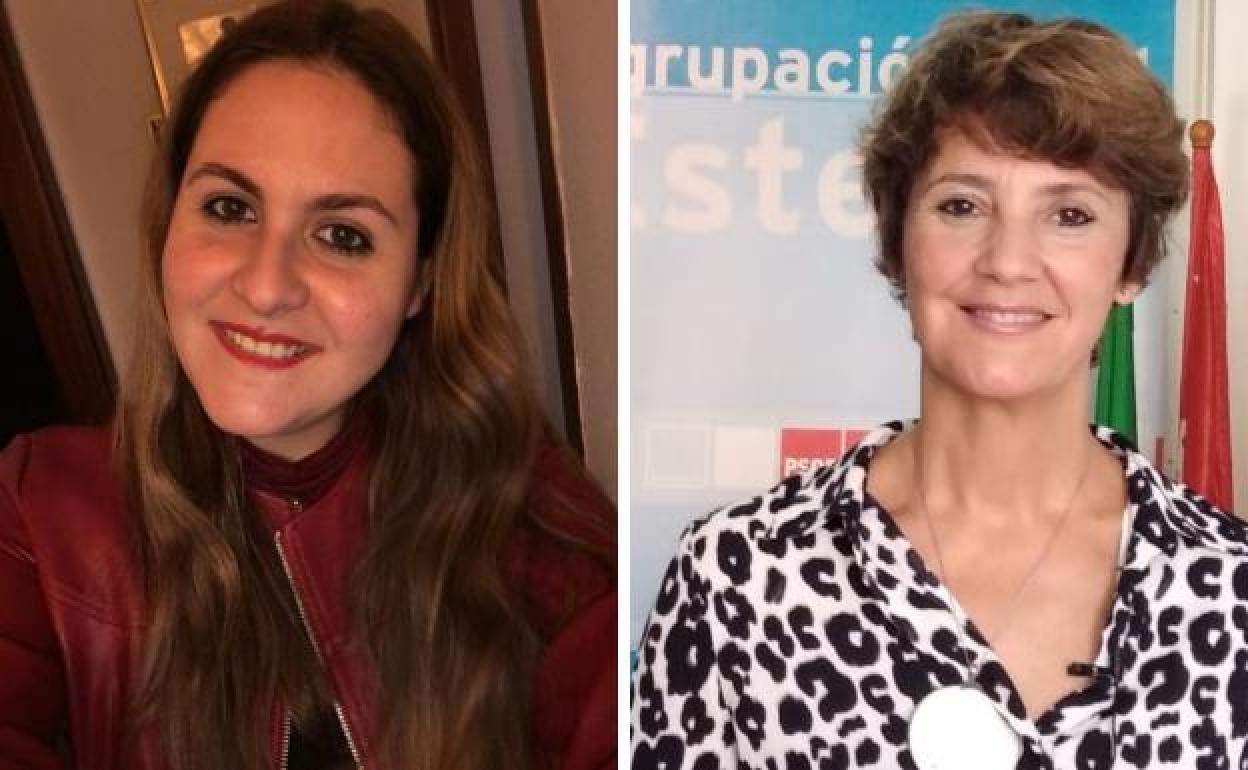 Candidatas a la Secretaria General del PSOE en Estepona, Mar Sánchez (i) y Enma Molina (d).