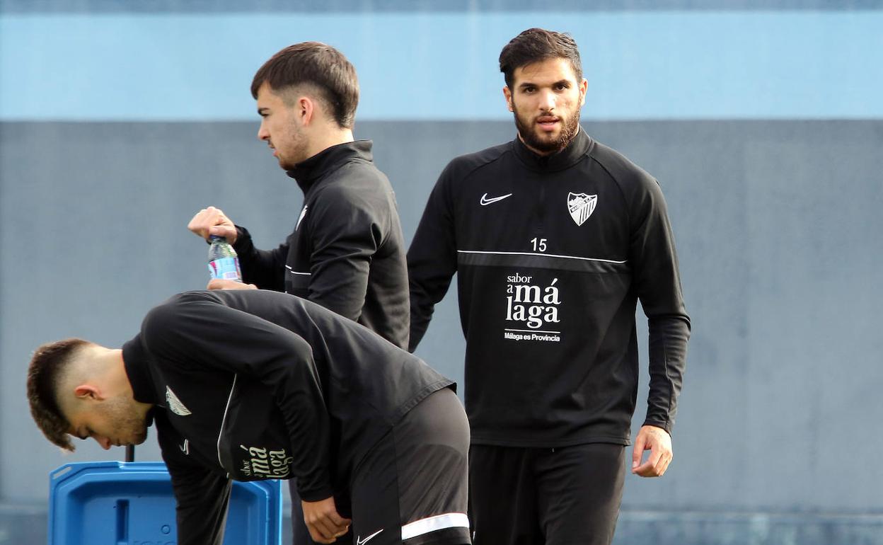 Antoñín, en el entrenamiento de esta mañana. 