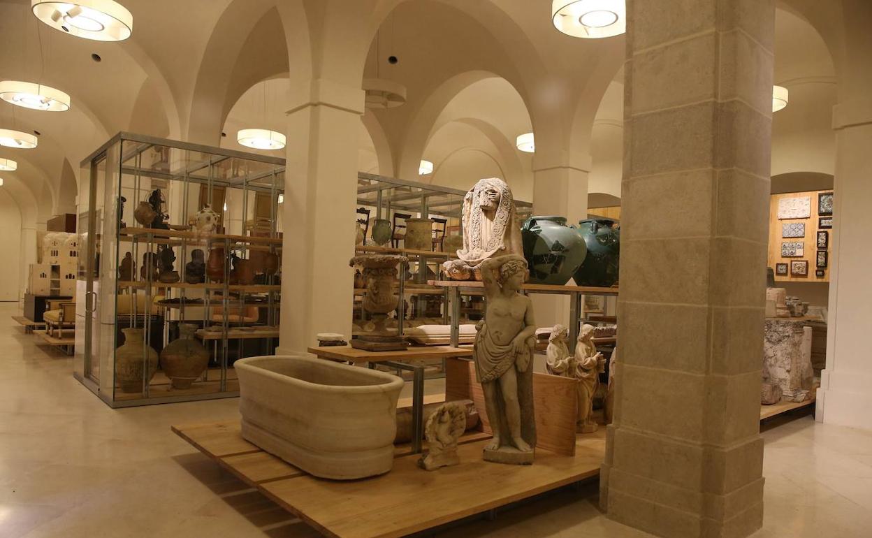 Una parte de las piezas arqueológicas del Museo de Málaga.