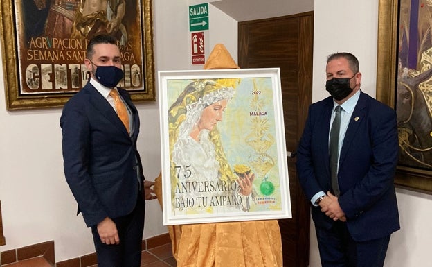 El autor del cartel y el hermano mayor de la Pollinica. 