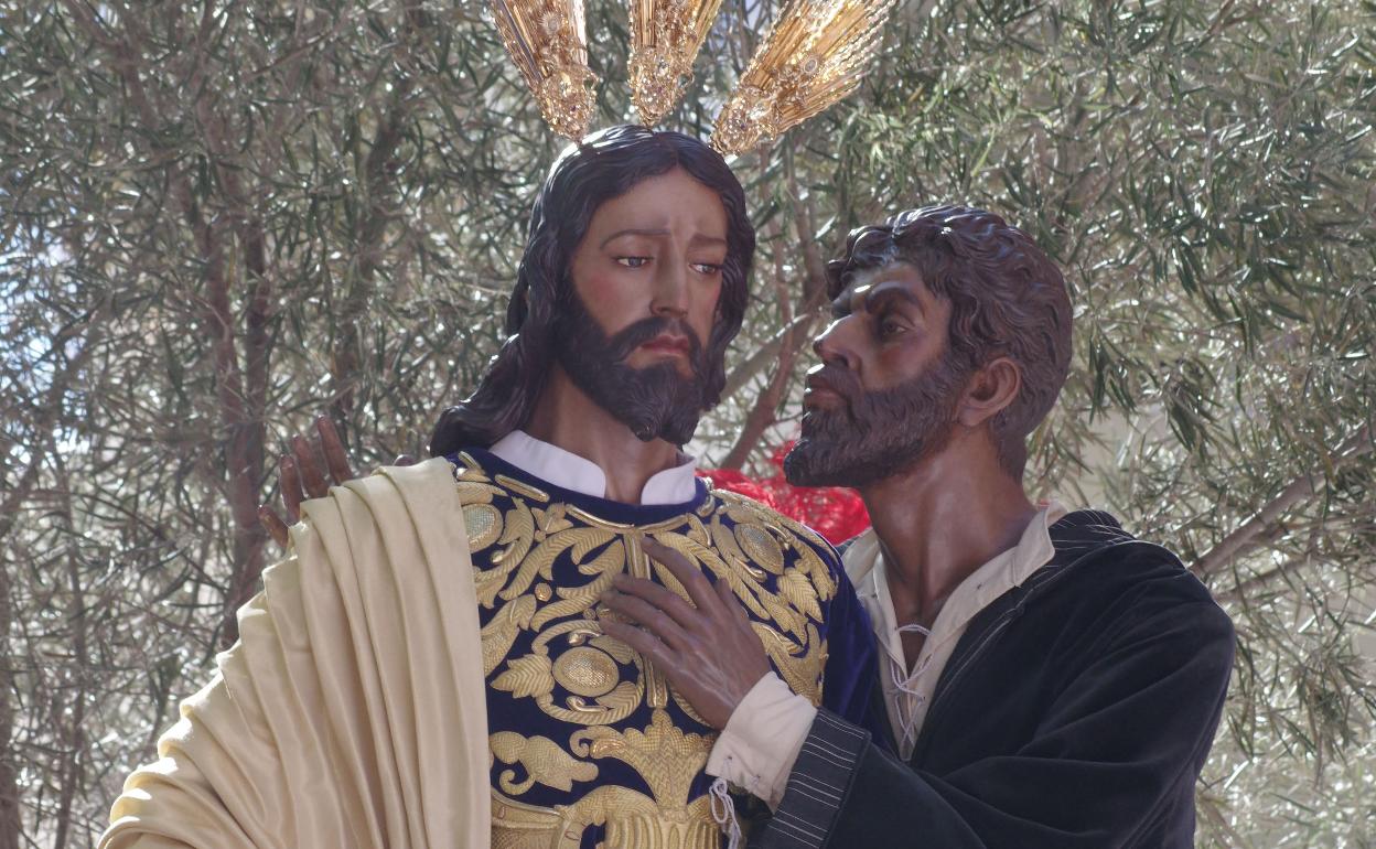 Jesús del Prendimiento irá acompañado de la figura de Judas Iscariote en el vía crucis. 