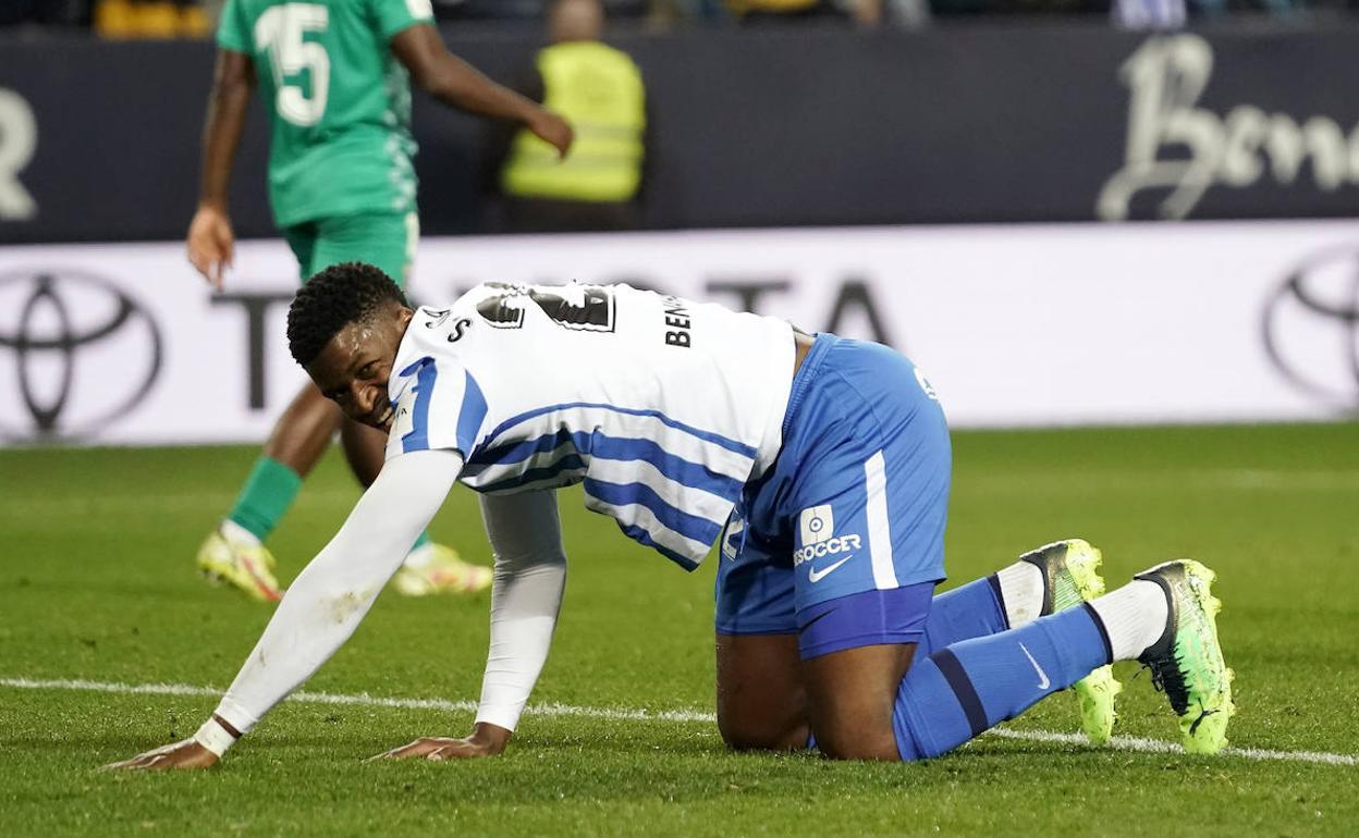 Sekou, en el partido contra el Almería.