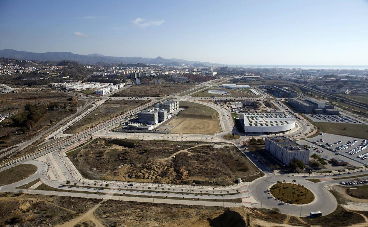 Las parcelas del parque científico empresarial en la ampliación del campus, donde ya se levantan el edificio Link y el Instituto de Hortofruticultura. 