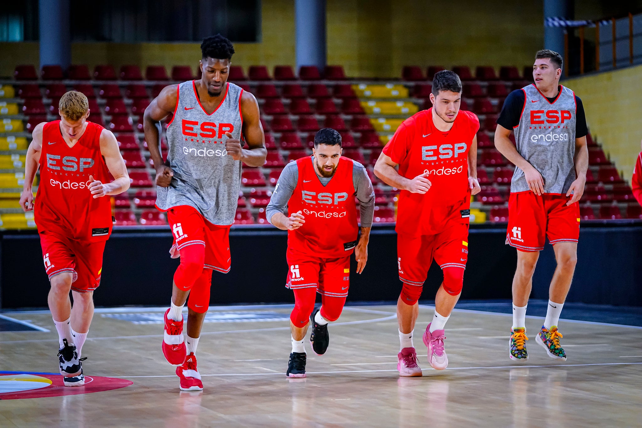 Alberto Díaz, durante el entrenamiento de España en Córdoba.