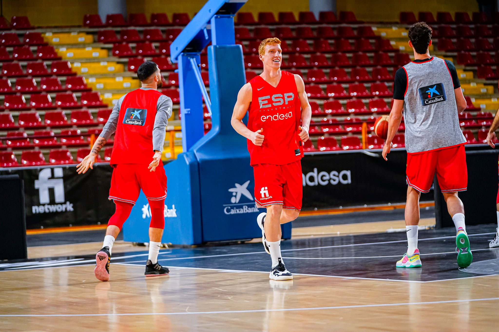 Alberto Díaz, durante el entrenamiento de España en Córdoba.