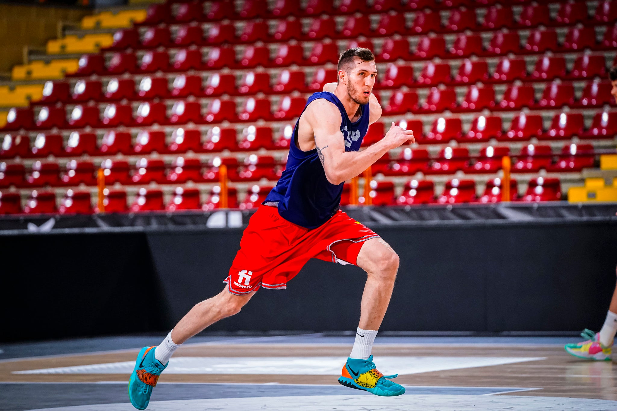 Alberto Díaz, durante el entrenamiento de España en Córdoba.