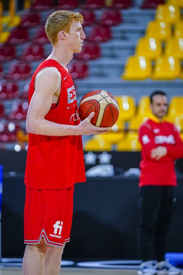 Alberto Díaz, durante el entrenamiento de España en Córdoba.