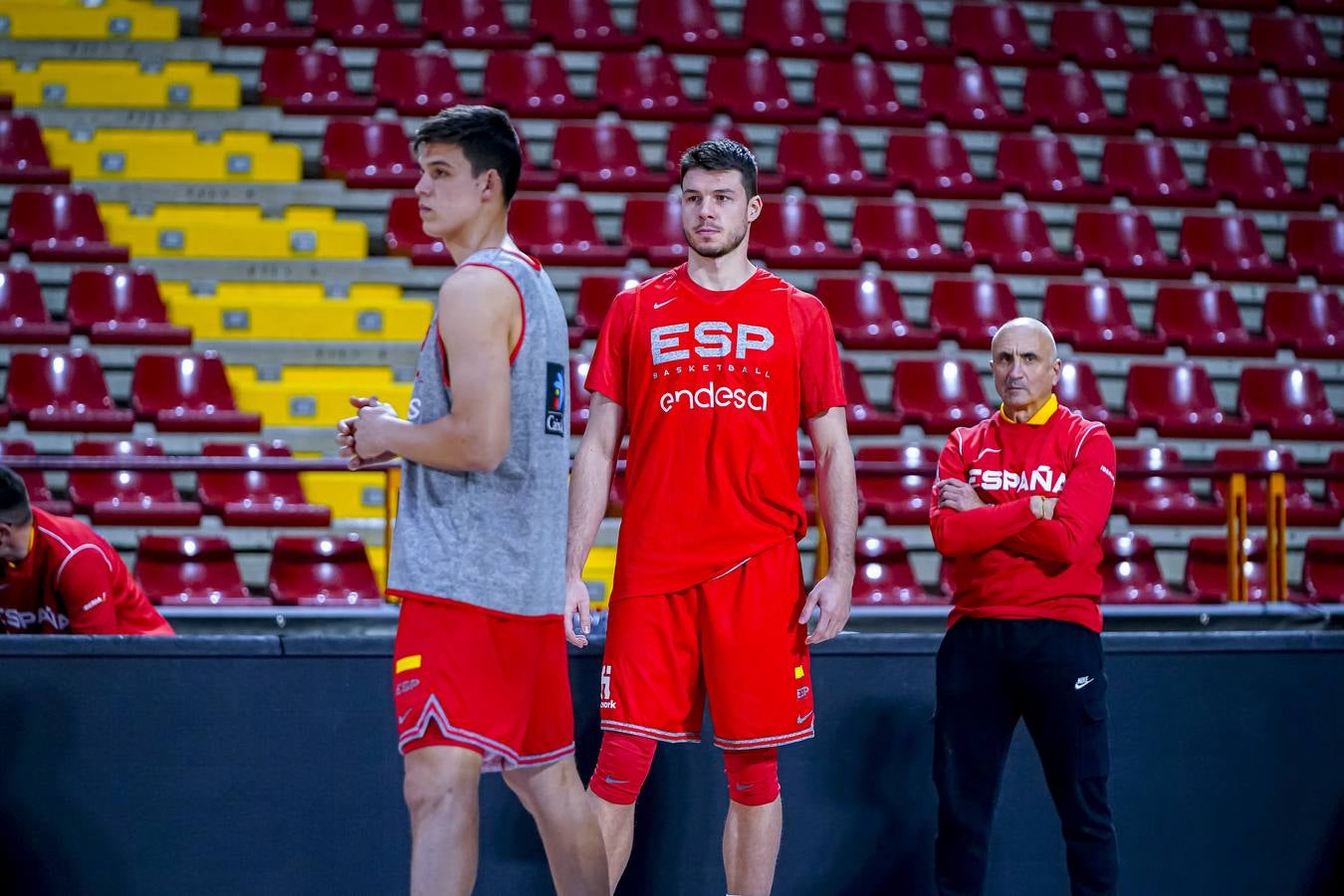 Alberto Díaz, durante el entrenamiento de España en Córdoba.