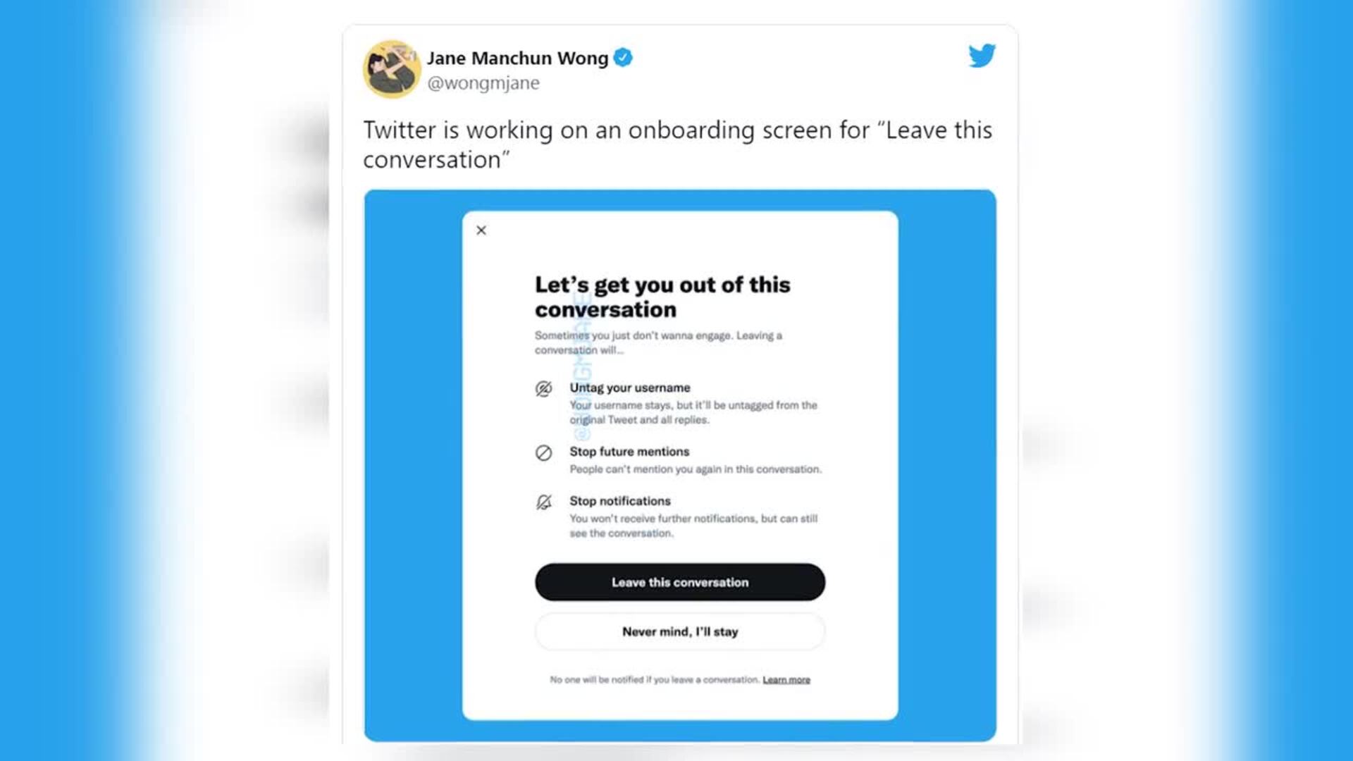 Twitter permitirá abandonar un hilo de conversación