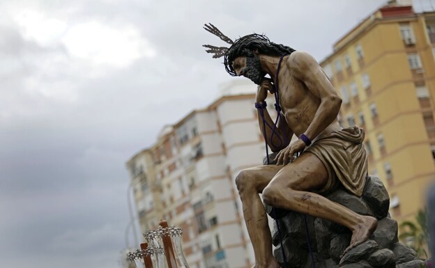 El Cristo de Humildad y Paciencia en su traslado cuaresmal de 2019. 