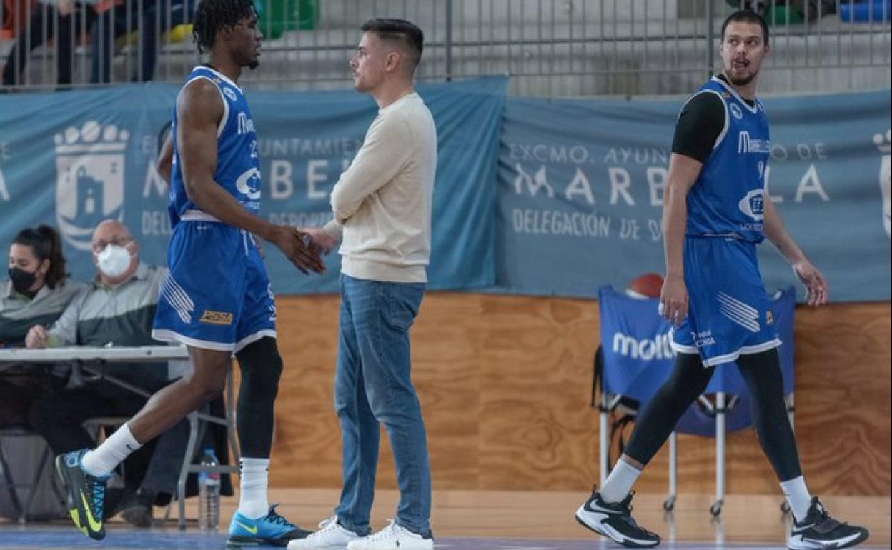 Pablo García, durante un partido de esta temporada. 