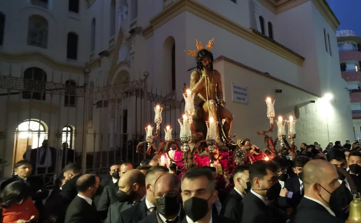 El Cristo de Humildad y Paciencia tras abandonar el cenobio carmelita.