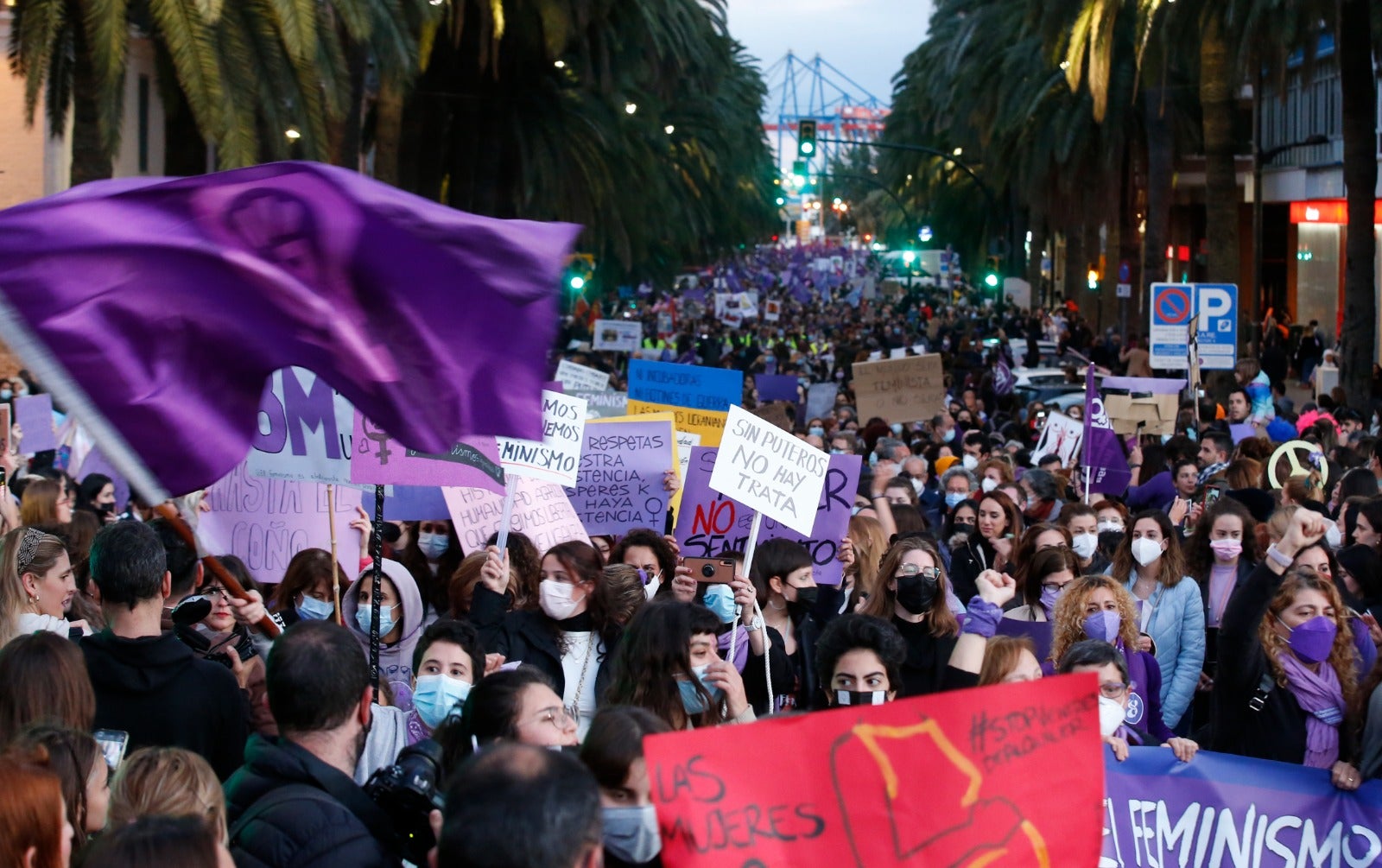 En el caso de Málaga, el lema de la concentración es 'El feminismo es abolicionista'