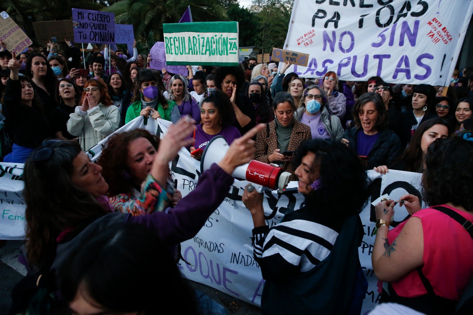 En el caso de Málaga, el lema de la concentración es 'El feminismo es abolicionista'