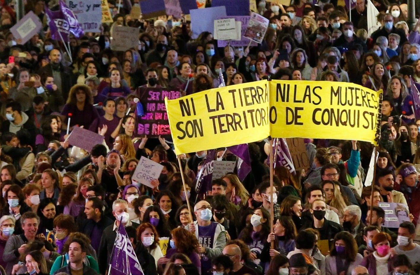 En el caso de Málaga, el lema de la concentración es 'El feminismo es abolicionista'