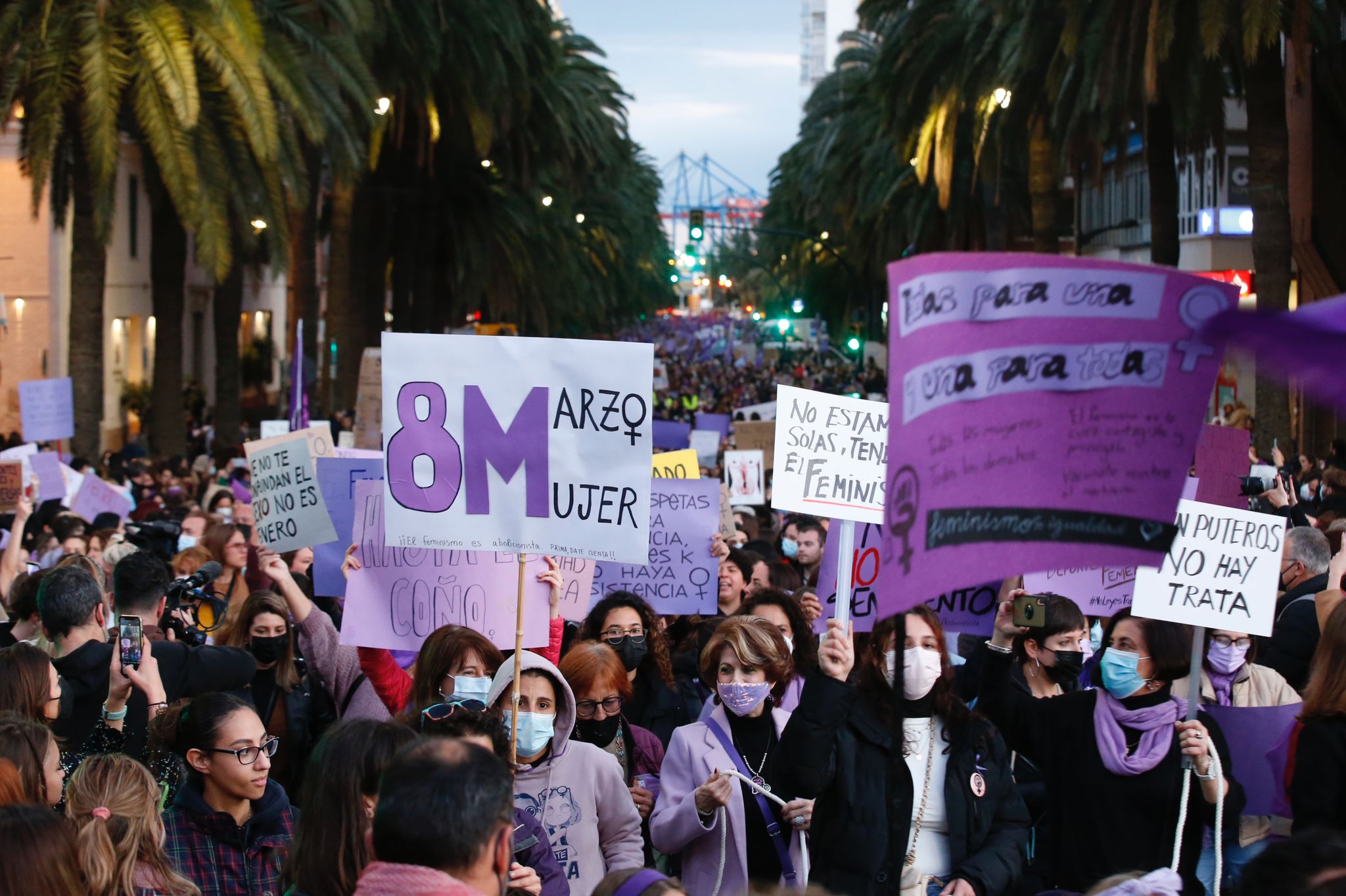 En el caso de Málaga, el lema de la concentración es 'El feminismo es abolicionista'