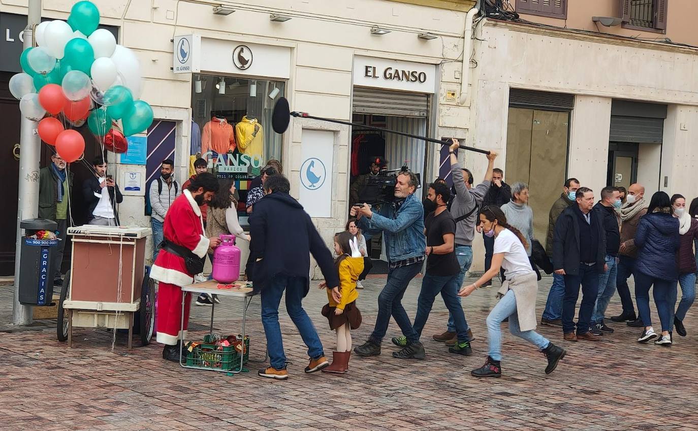 Rodaje de la escena de la desaparición de la niña de la serie 'La chica de nieve' 