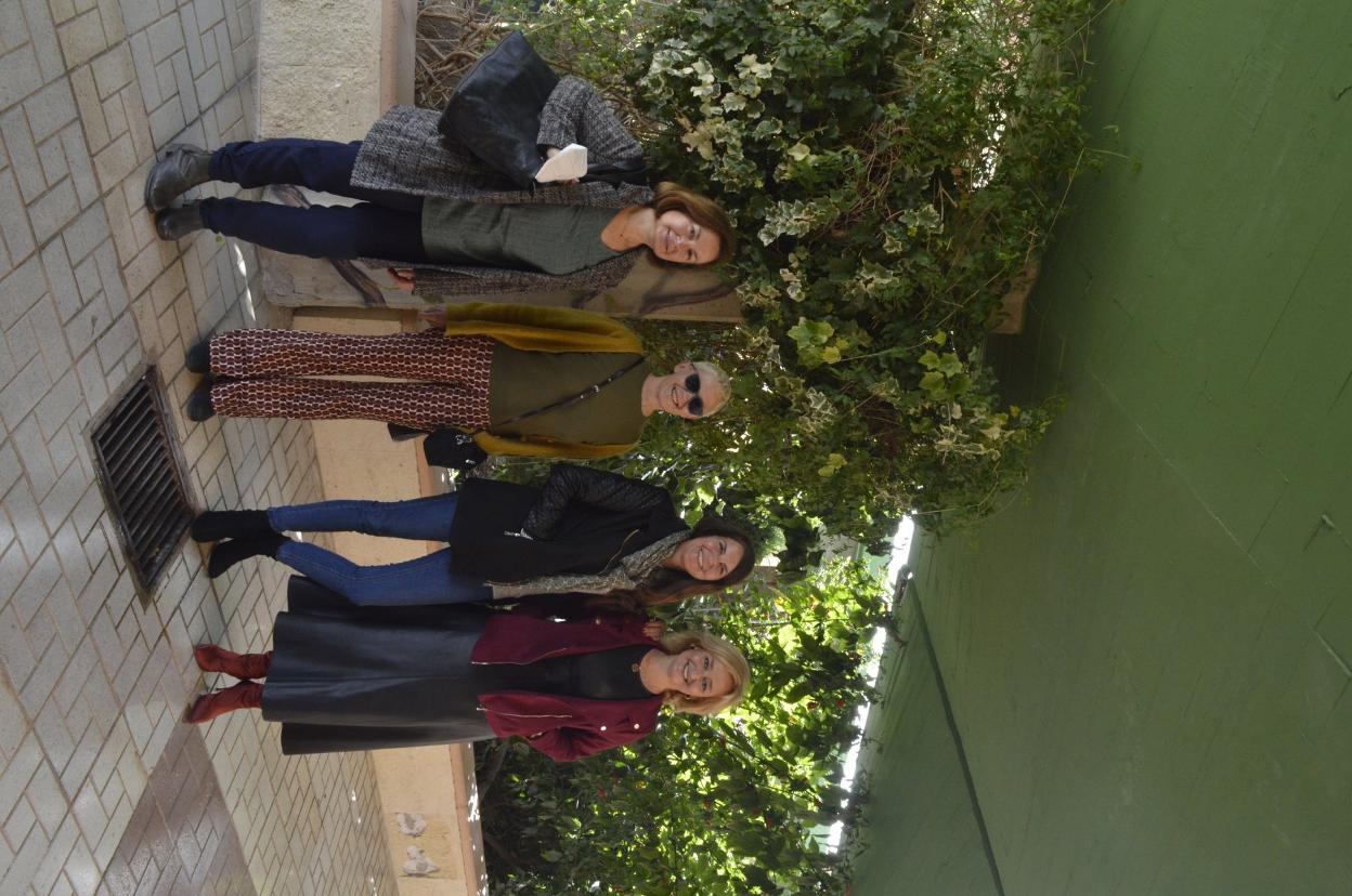 Carmen Gómez, Carmen Cortés, Antonia Medina y Susana Guerrero, miembros de la AEHM. 