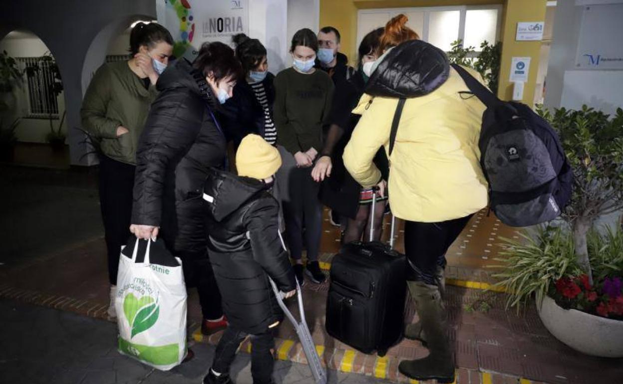 Llegada de refugiados de Ucrania a Málaga. 