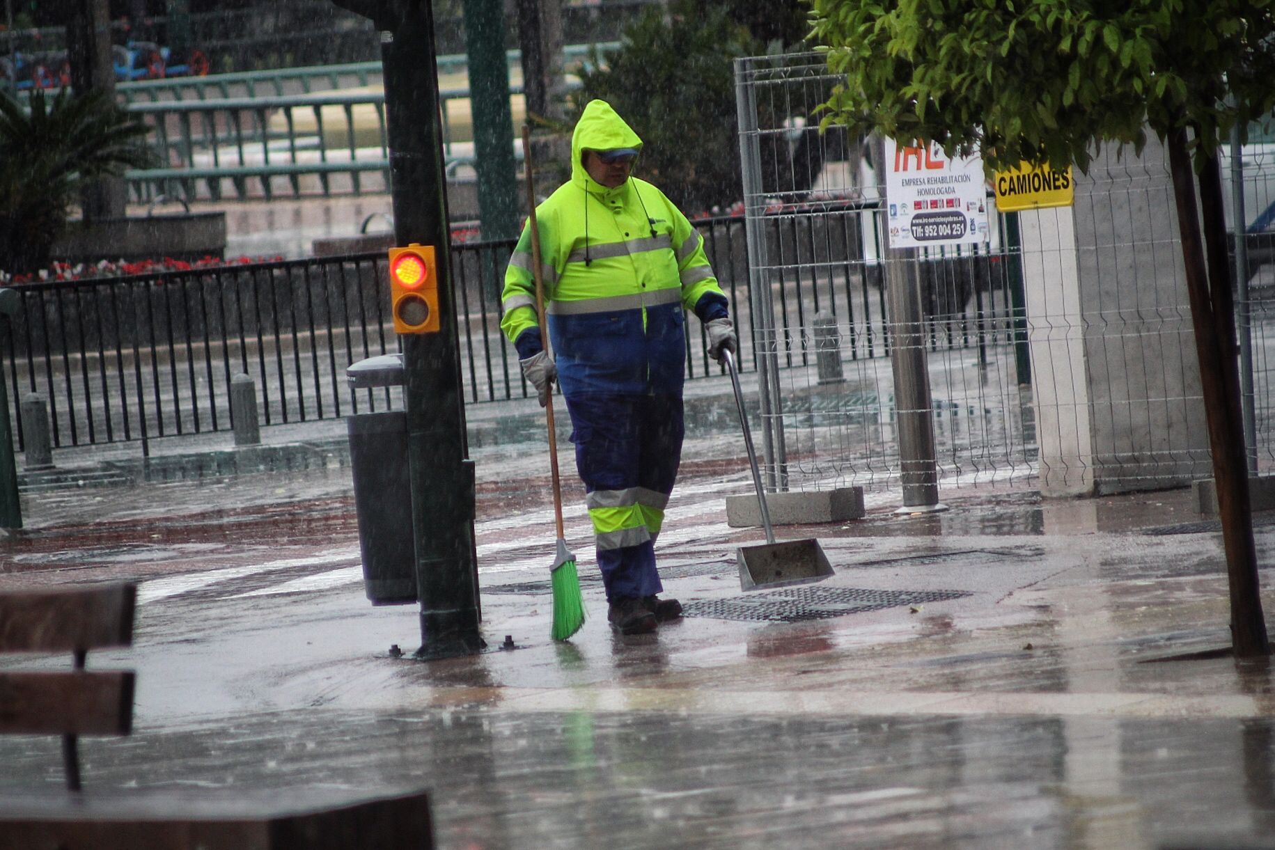 El paso de la borrasca Celia deja nieve y lluvia en distintos puntos de la provincia malagueña