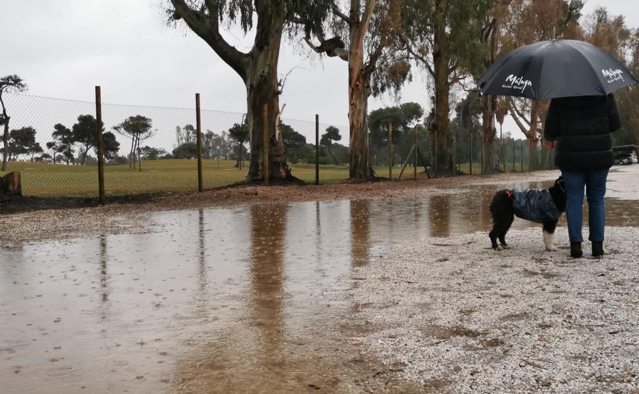 La lluvia ha sido prtagonista en Málaga este lunes. 