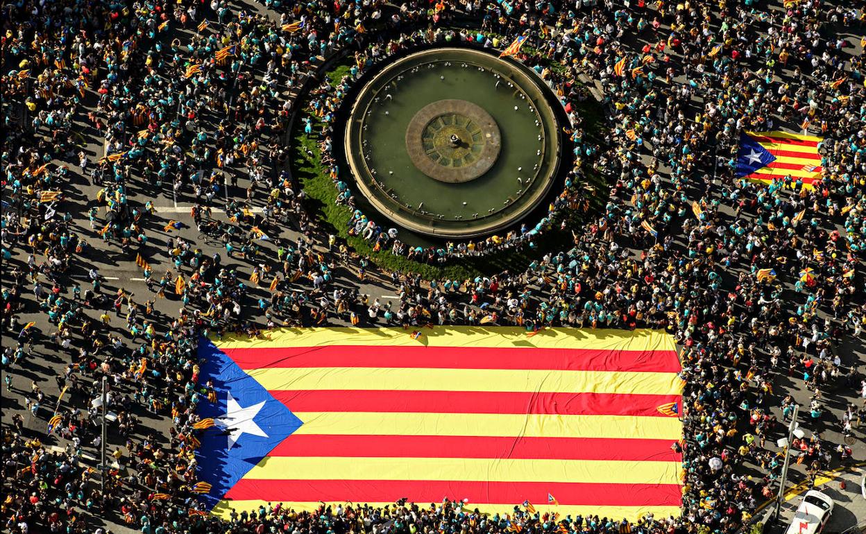 Imagen de archivo de la manifestación con motivo de la Diada.