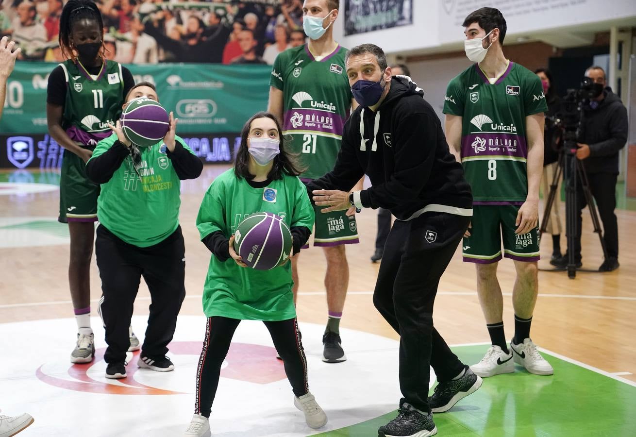 Fotos: La especial jornada del Unicaja con Málaga Down