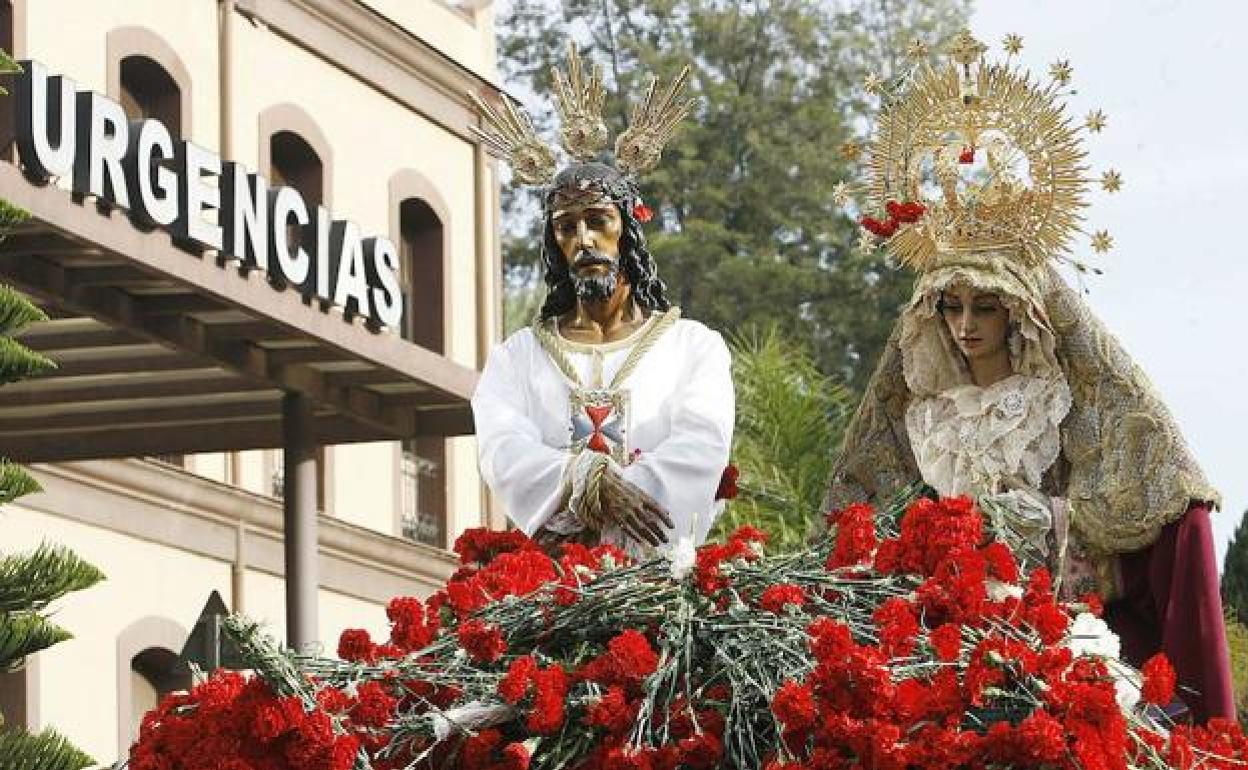 Jesús Cautivo y la Virgen de la Trinidad, en el interior del recinto.