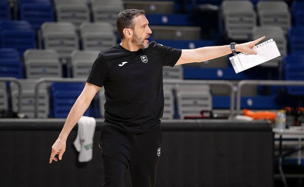 Ibon Navarro, en un entrenamiento. 