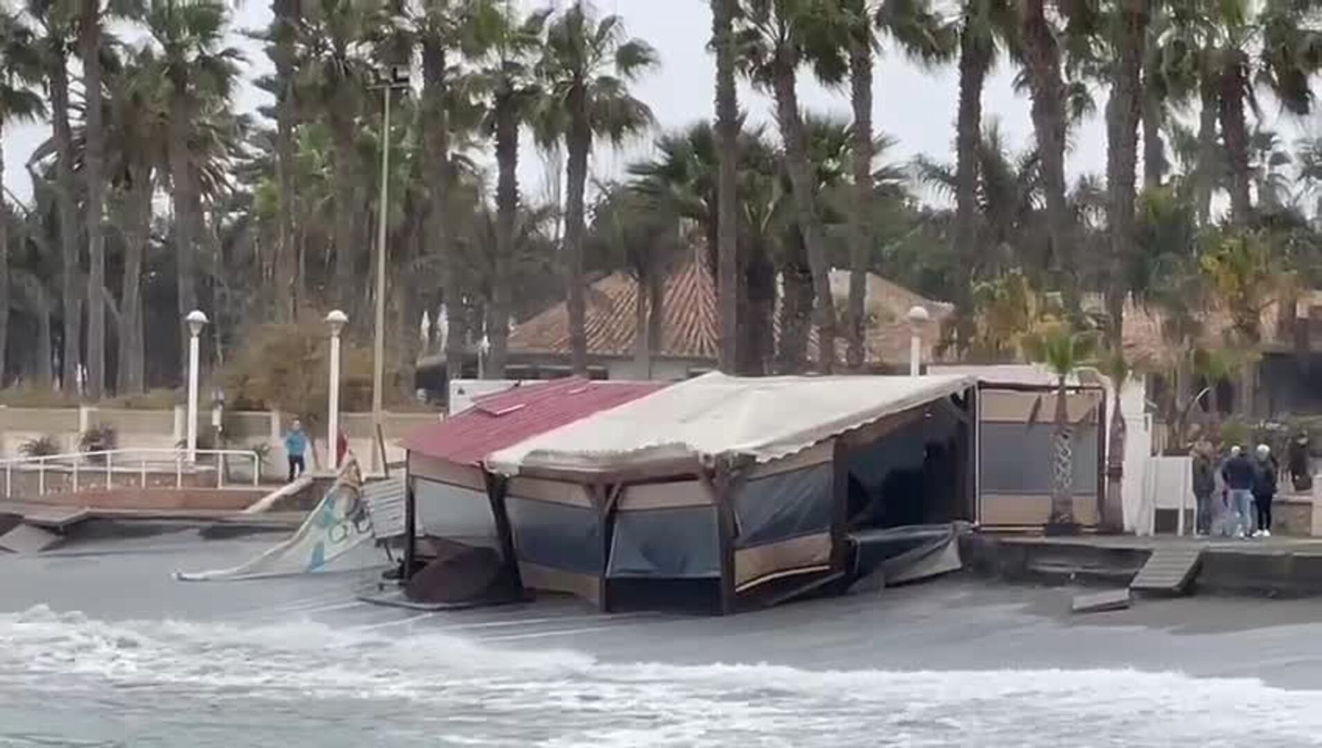 Daños causados por el temporal en el litoral de Vélez-Málaga