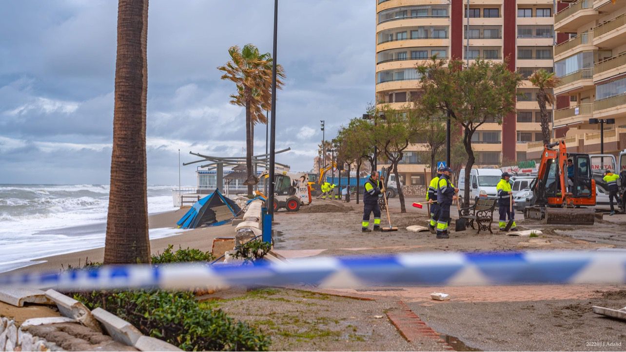 El temporal en Fuengirola