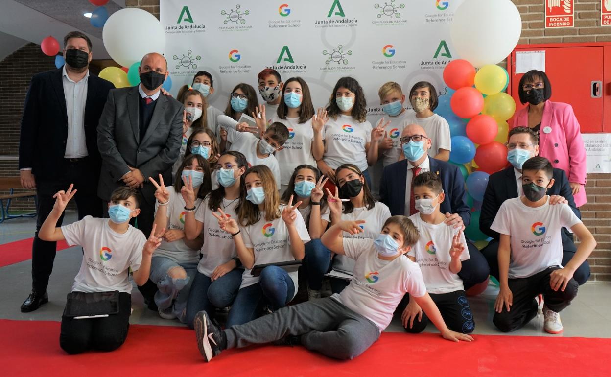 Entrega del reconocimiento de Google a los alumnos del CEIP Flor de Azahar de Cártama.